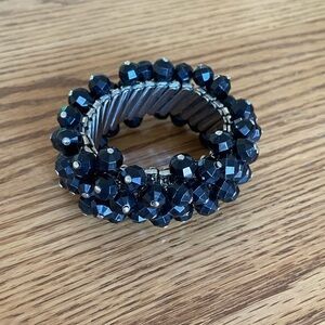Vintage Jet BlackCrystal Stretch Bracelet